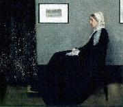 James Abbott Mcneill Whistler Arrangement in Grey and Black USA oil painting artist